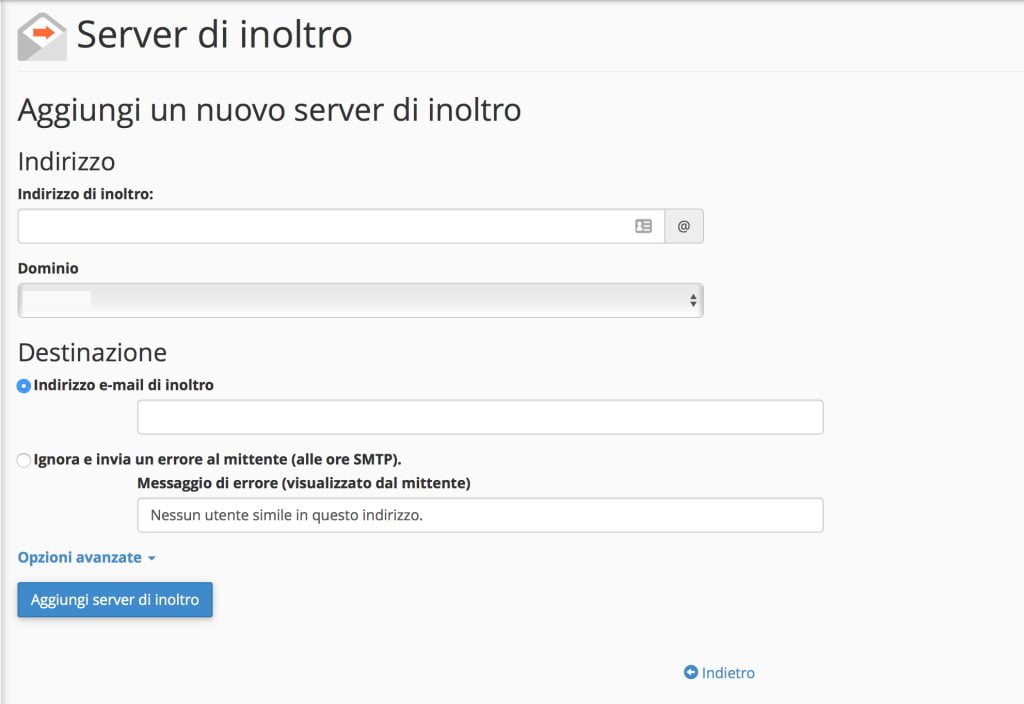 Come Effettuare Un Redirect Dell Indirizzo Mail Faq Xlogic Hosting