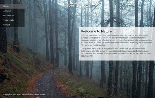 Nature-HTML5-template