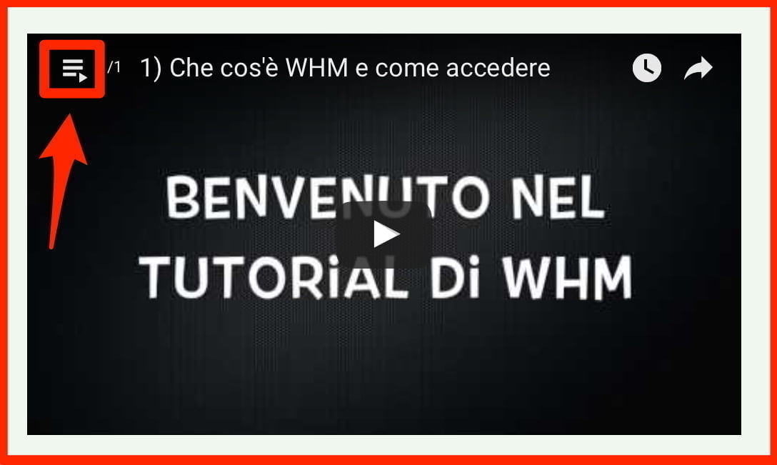 Guida Video Tutorial WHM