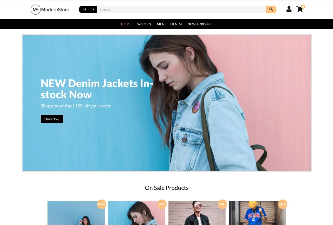 Modern Store Migliori Temi Free Ecommerce WordPress