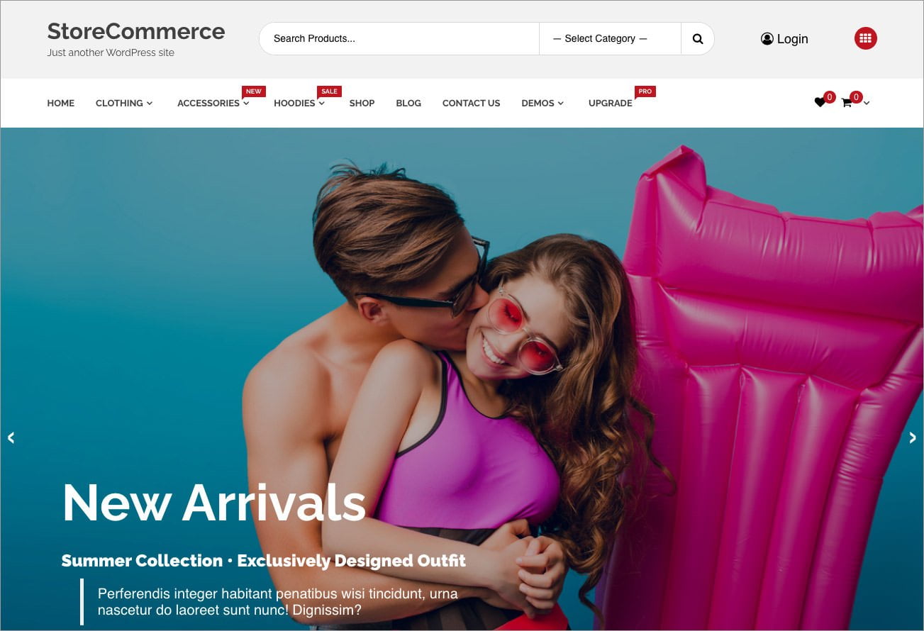 Store Commerce Migliori Temi Free Ecommerce WordPress