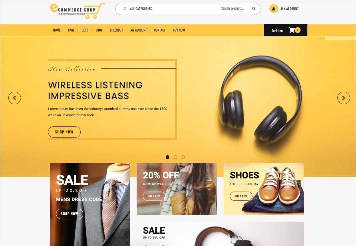 Ecommerce Solution Migliori Temi Free Ecommerce WordPress