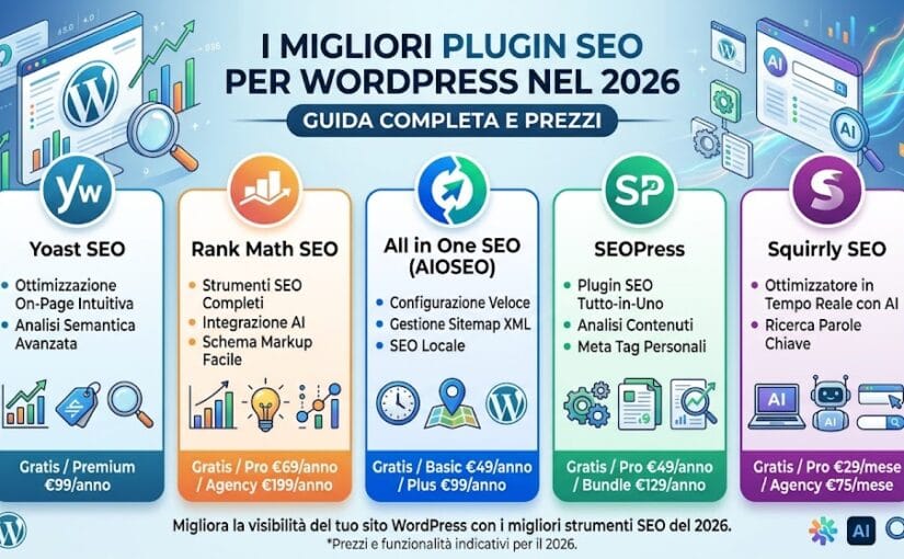 I Migliori Plugin SEO per WordPress nel 2026: Guida Completa e Prezzi