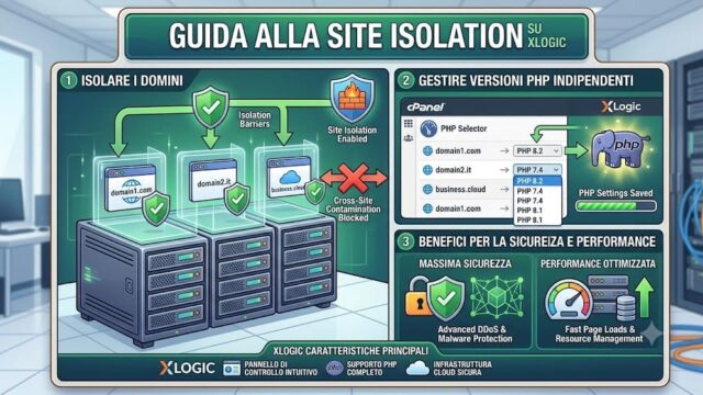 Guida alla Site Isolation: Come isolare i domini e gestire versioni PHP indipendenti su XLogic site-isolation