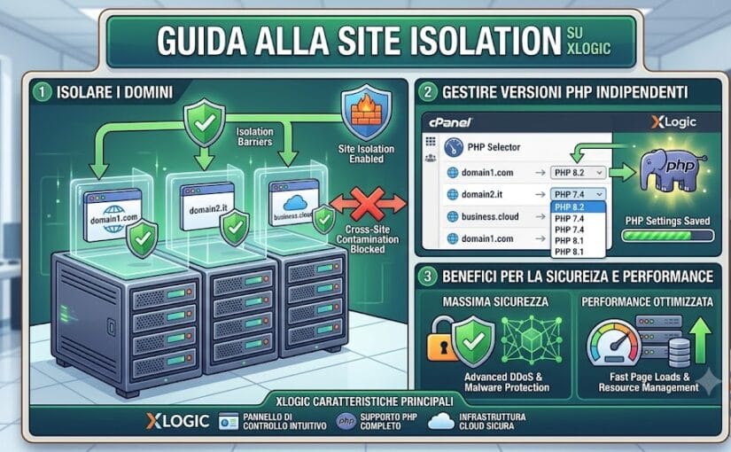 Guida alla Site Isolation: Come isolare i domini e gestire versioni PHP indipendenti su XLogic