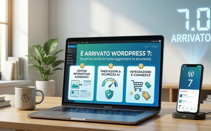 È arrivato WordPress 7: Scopri le novità (e come aggiornare in sicurezza)