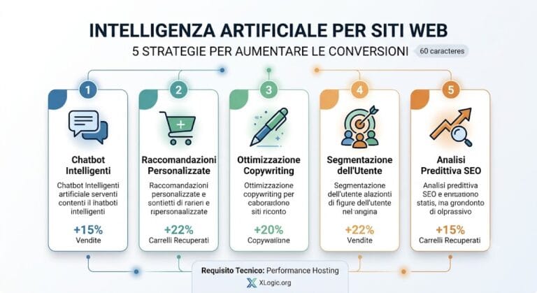 Intelligenza artificiale per siti web: usi e strategia