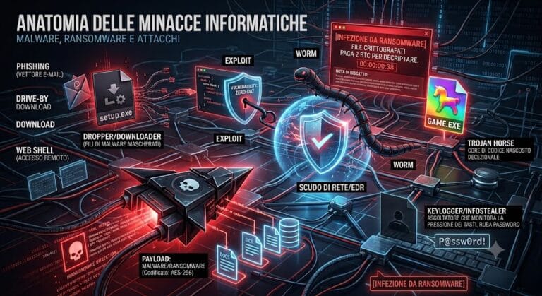 Anatomia delle Minacce Cyber: Guida Enciclopedica a Malware, Ransomware e Vettori di Attacco