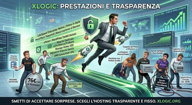 Miglior Hosting WordPress 2026: Confronto Completo tra XLogic, SiteGround, Aruba e Serverplan
