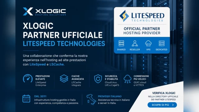 Xlogic è partner ufficiale LiteSpeed Technologies Xlogic partner ufficiale LiteSpeed Technologies per hosting ad alte prestazioni