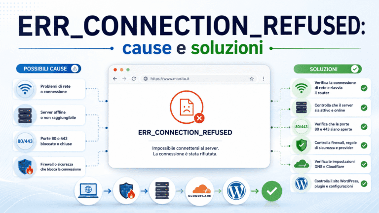 ERR_CONNECTION_REFUSED: cause e soluzioni