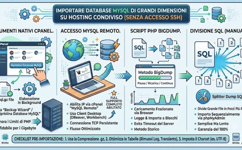 Guida Definitiva: Come Importare Database MySQL di Grandi Dimensioni su Hosting Condiviso