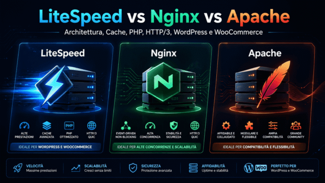 LiteSpeed, Nginx o Apache: quale web server scegliere? litespeed apache ngnix