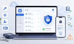 Password manager con cassaforte digitale, autenticazione a due fattori e protezione delle credenziali