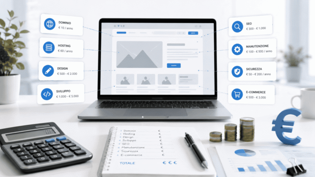 Quanto costa fare un sito web? Costi, esempi e budget Quanto costa fare un sito web: dominio, hosting, design, sviluppo, SEO, sicurezza e manutenzione