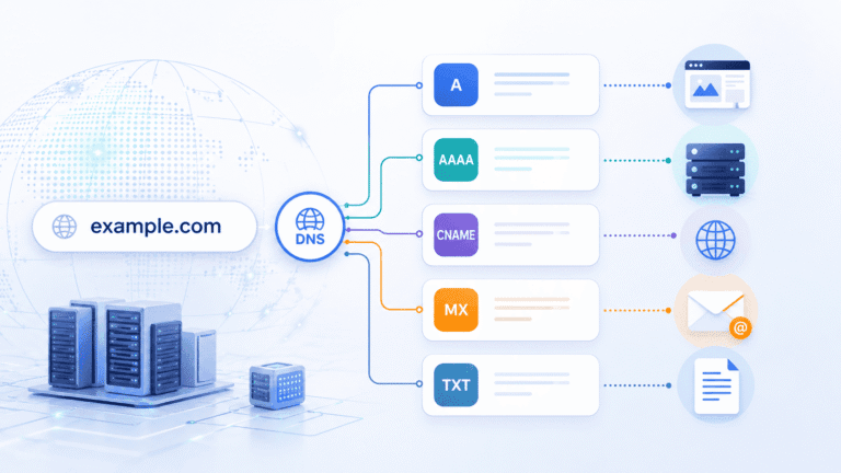Record DNS: guida completa ad A, AAAA, CNAME, MX e TXT