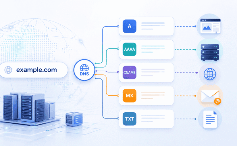 Record DNS: guida completa ad A, AAAA, CNAME, MX e TXT