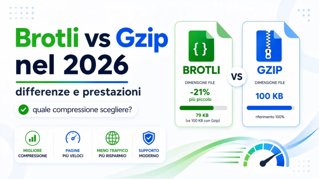 Brotli vs Gzip nel 2026: differenze e prestazioni
