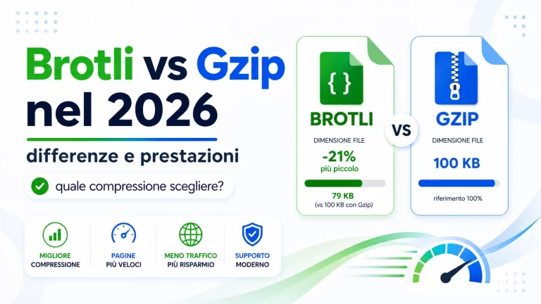 Brotli vs Gzip nel 2026: confronto tra compressione, velocità e prestazioni del sito web