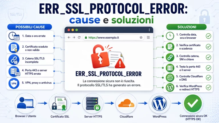 ERR_SSL_PROTOCOL_ERROR: cause e soluzioni