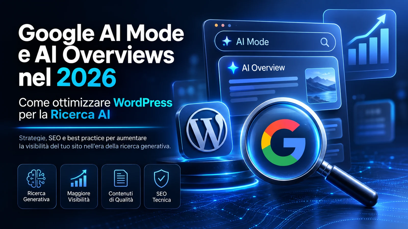 Google AI Mode e AI Overviews 2026 per ottimizzare WordPress nella ricerca AI