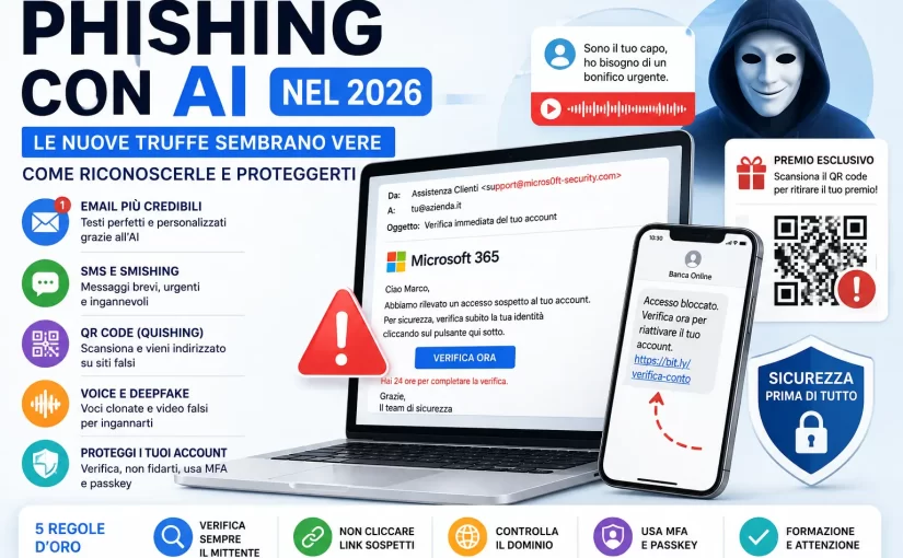 Phishing con AI 2026: Guida Definitiva alle Nuove Truffe