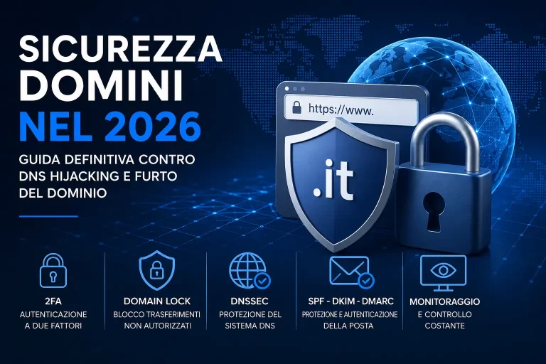 Sicurezza Domini nel 2026: Guida Definitiva contro DNS Hijacking e Furto del Dominio