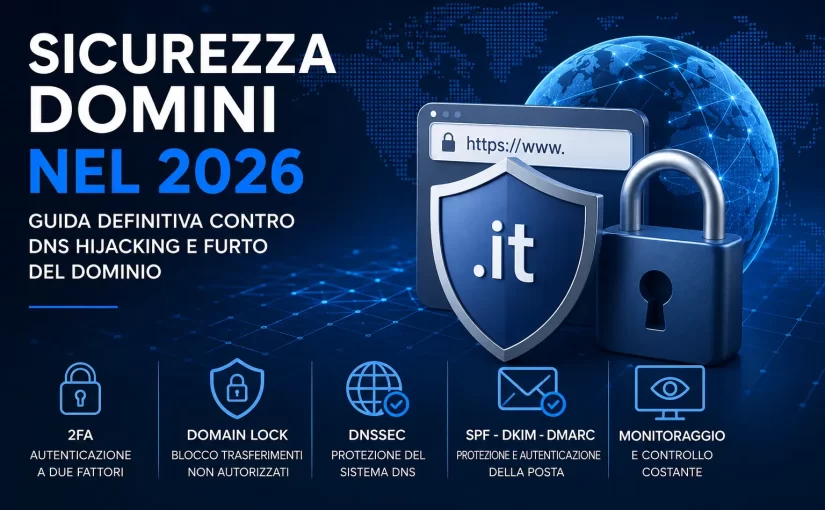 Sicurezza Domini nel 2026: Guida Definitiva contro DNS Hijacking e Furto del Dominio