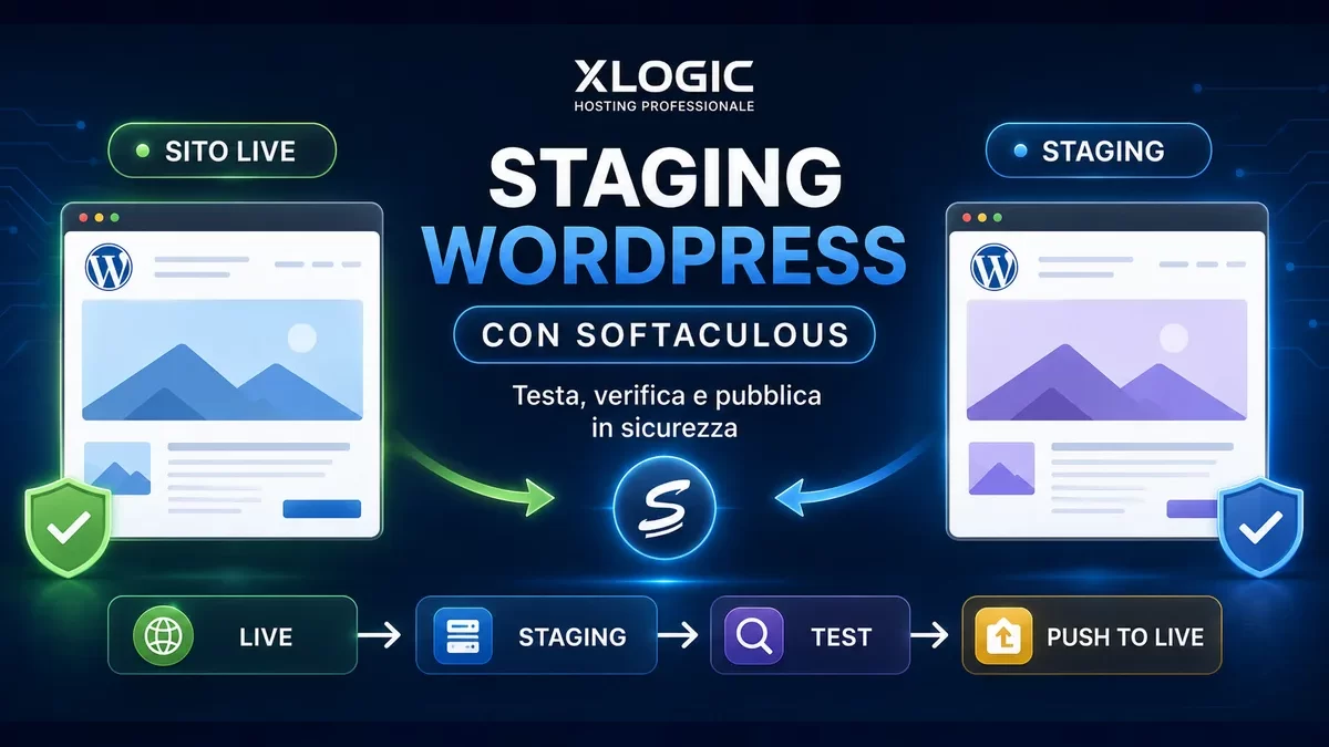 Staging WordPress con Softaculous su hosting Xlogic