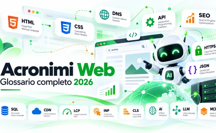 120+ acronimi web da conoscere nel 2026: glossario completo da A11Y a XSS