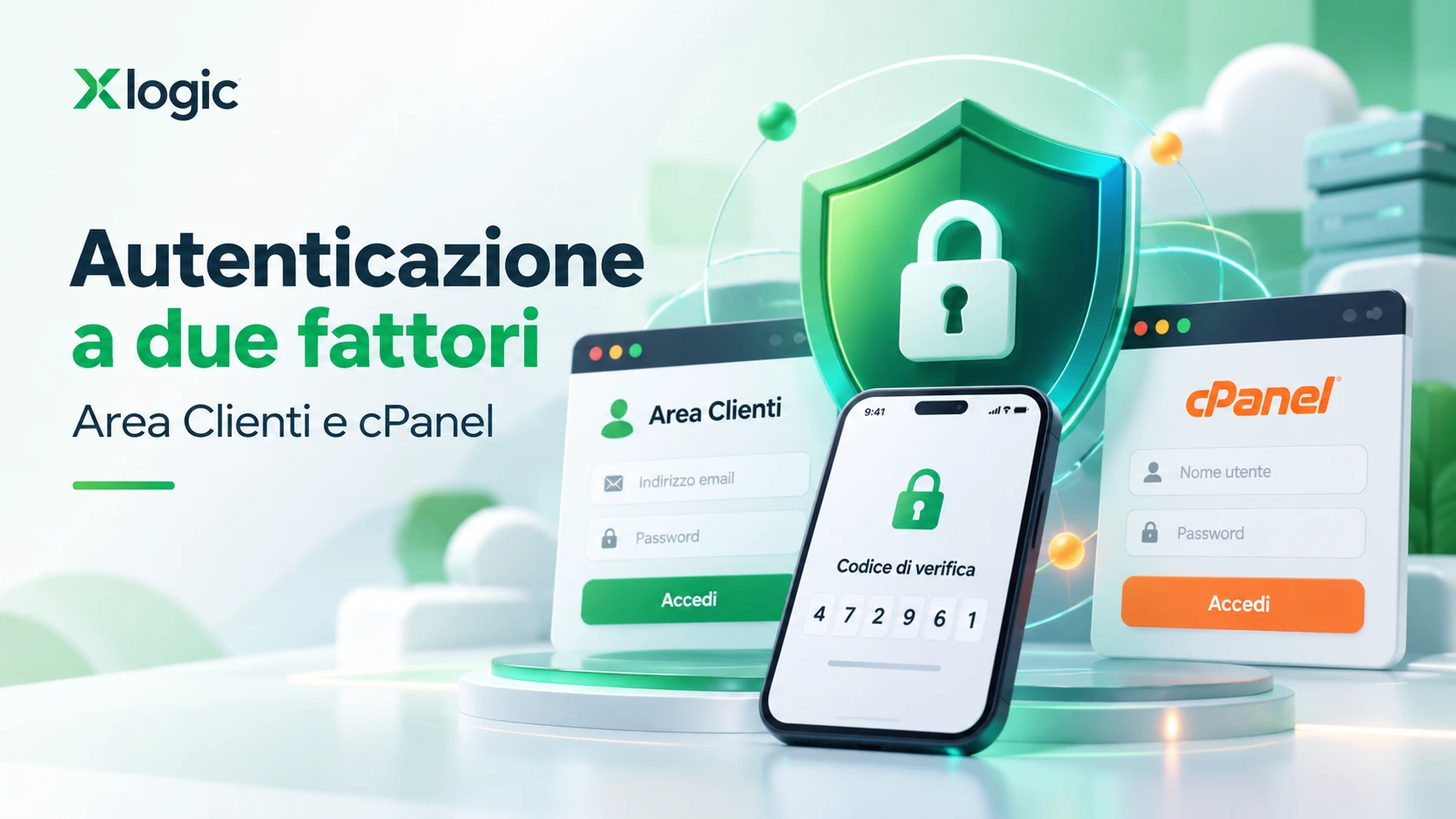 Autenticazione a due fattori Xlogic su Area Clienti e cPanel