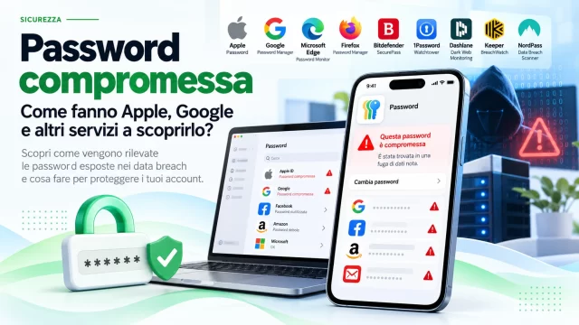 Password compromessa: controllo delle credenziali con Apple e Google