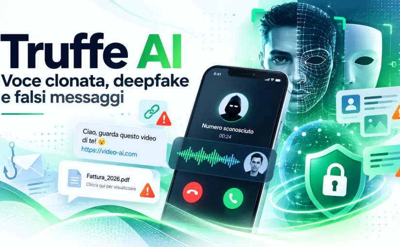 Truffe con l’intelligenza artificiale: come riconoscere voci clonate, deepfake e falsi messaggi nel 2026