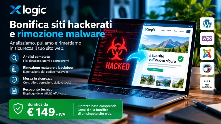Nuovo servizio Xlogic di bonifica siti hackerati e rimozione malware