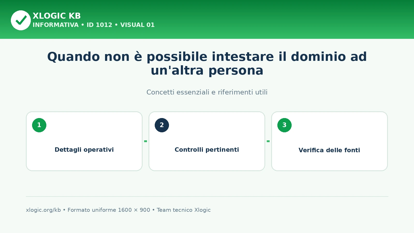 Quando non è possibile intestare il dominio ad un’altra persona