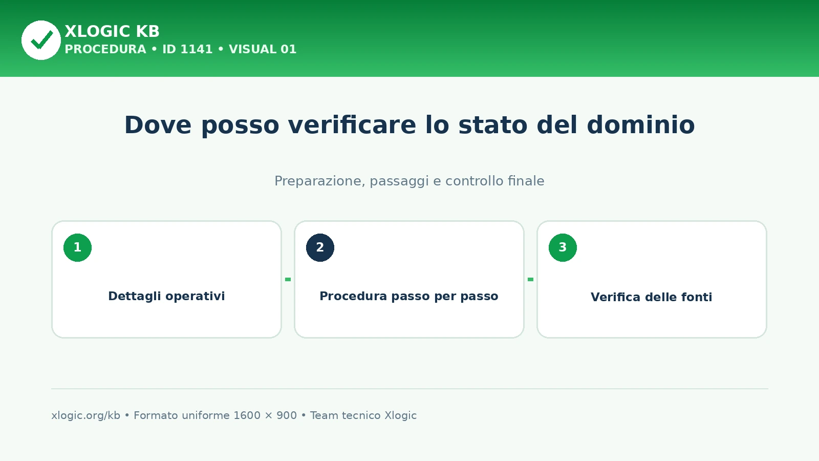 dove posso verificare lo stato del dominio: panoramica