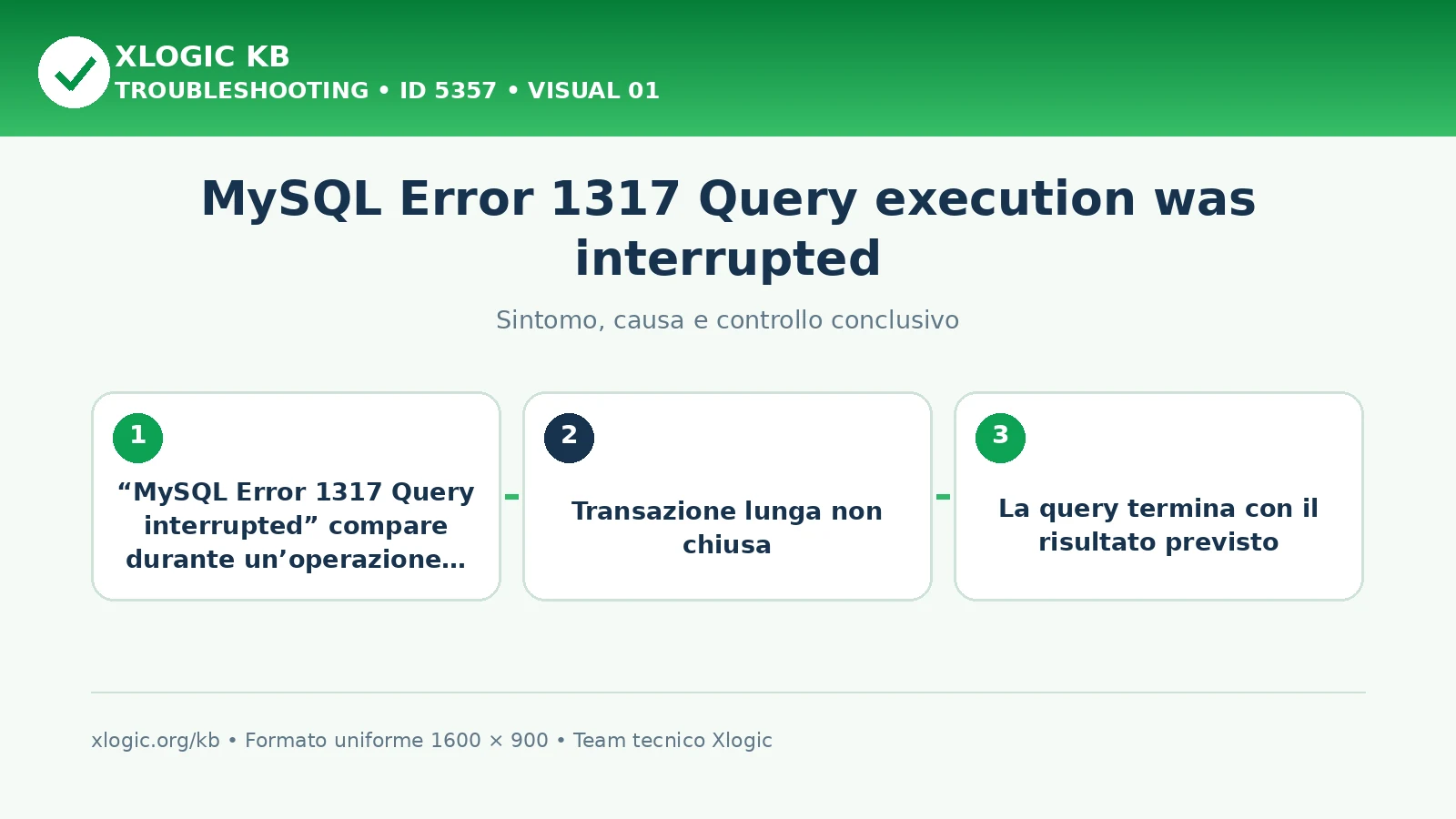 MySQL Error 1317 Query execution was interrupted