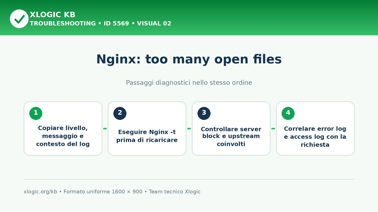 Nginx too many open files: passaggi diagnostici e correzioni