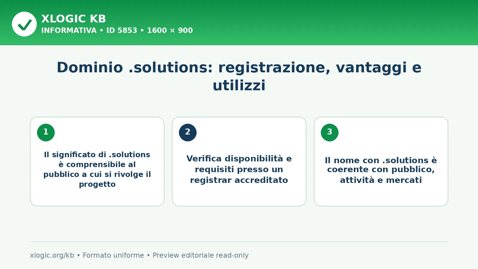 Dominio .solutions: registrazione, vantaggi e utilizzi