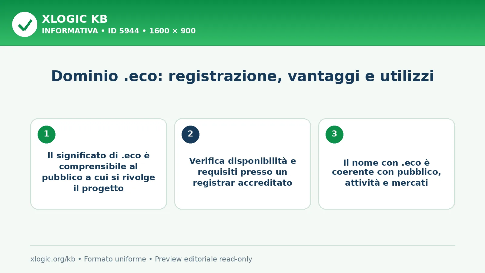 Dominio .eco: registrazione, vantaggi e utilizzi