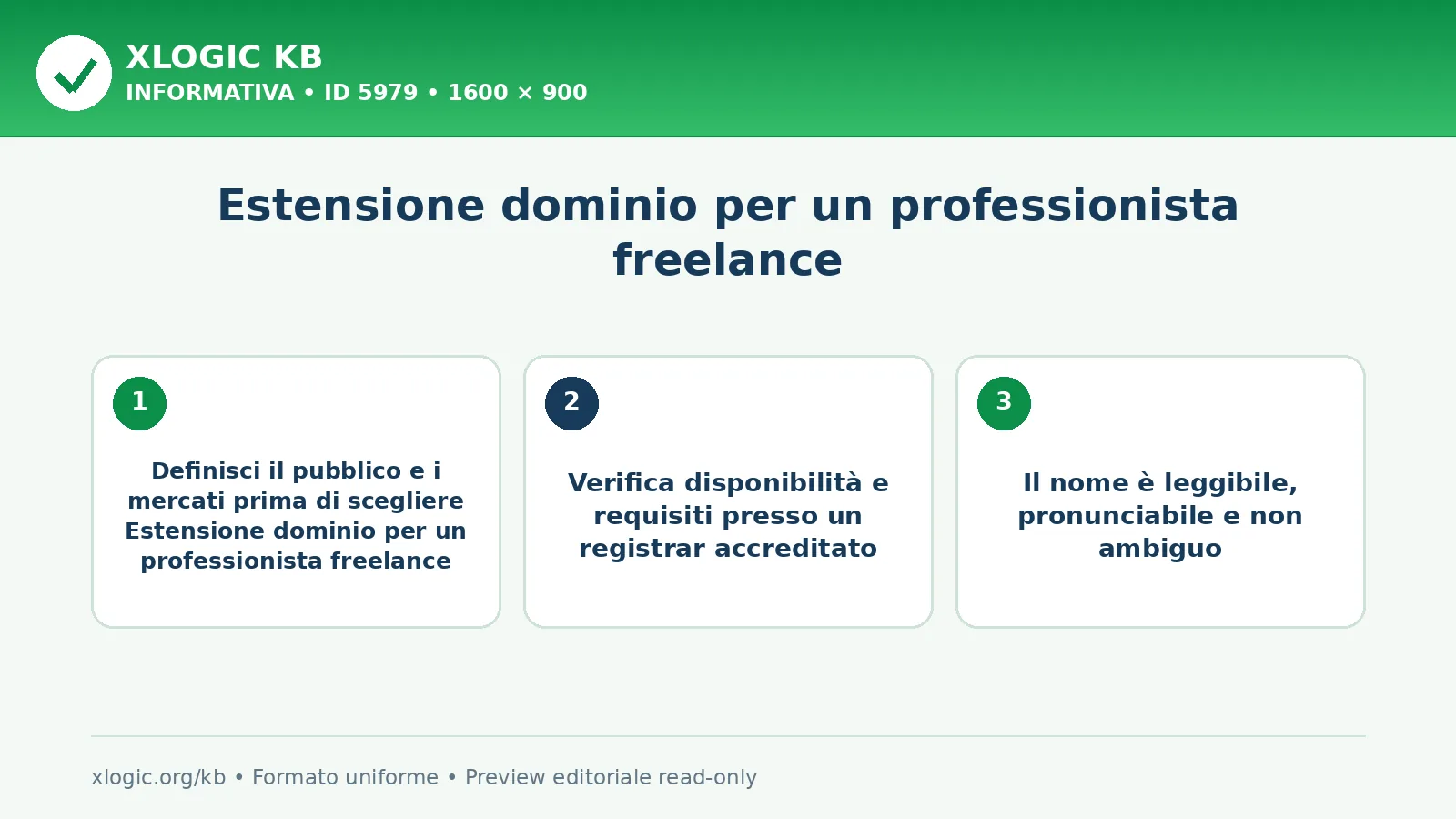 Estensione dominio per un professionista freelance