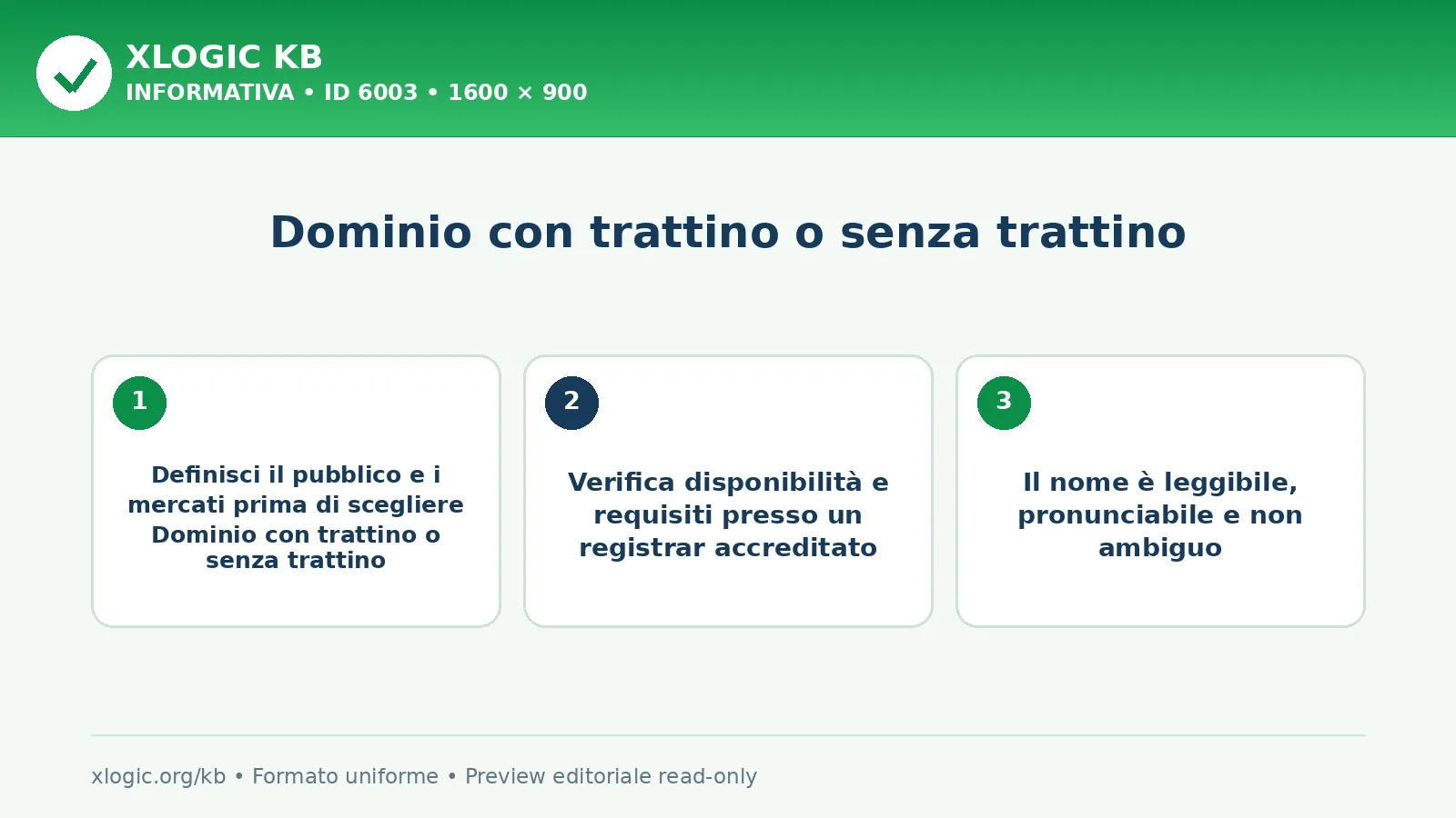 Dominio con trattino o senza trattino: criteri di scelta e verifica