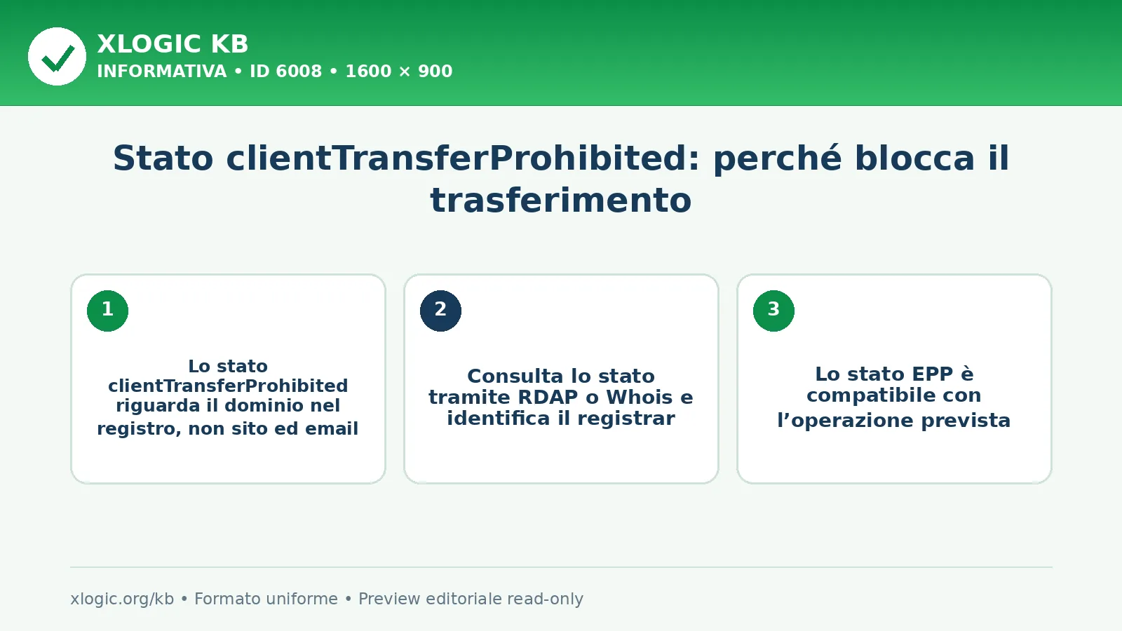 Stato clientTransferProhibited: perché blocca il trasferimento