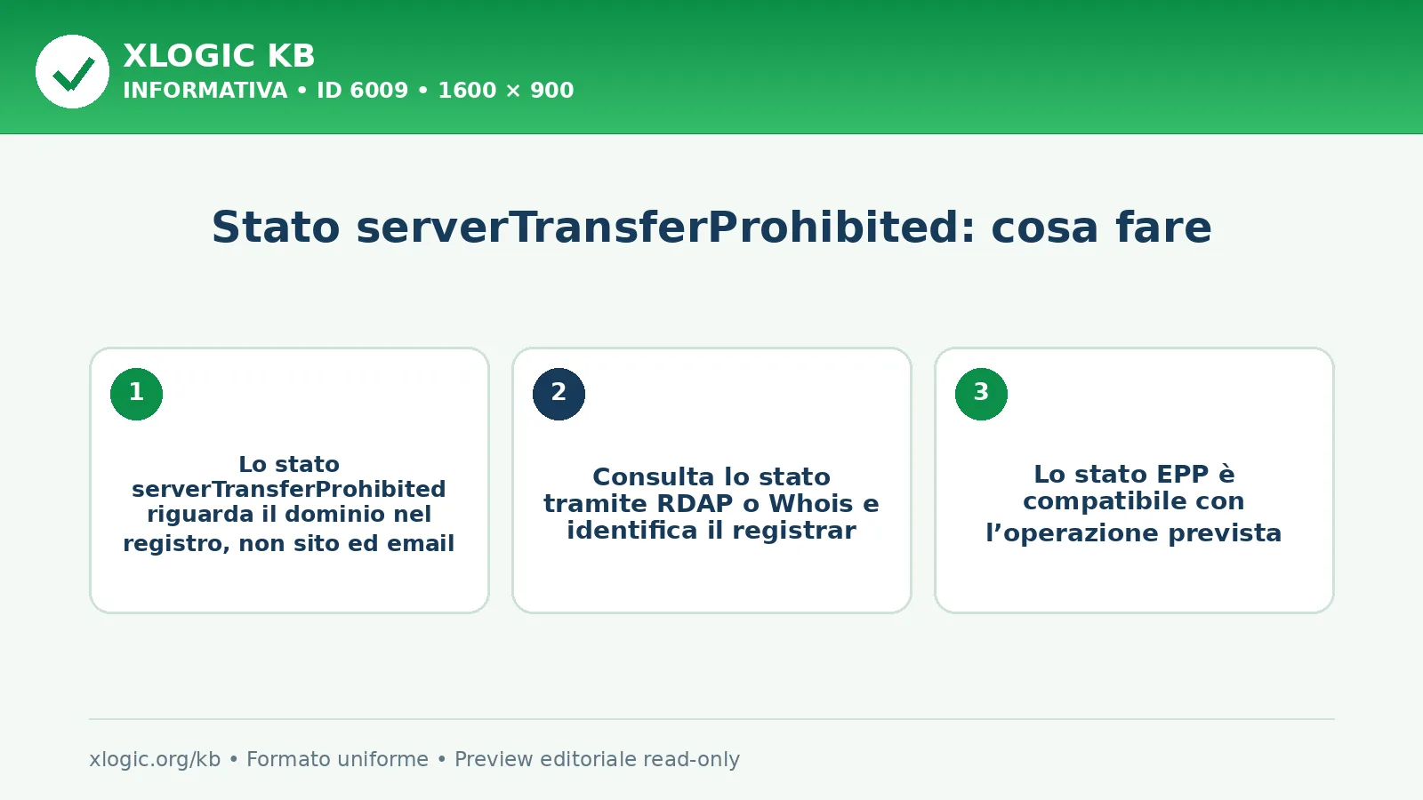 Stato serverTransferProhibited: cosa fare
