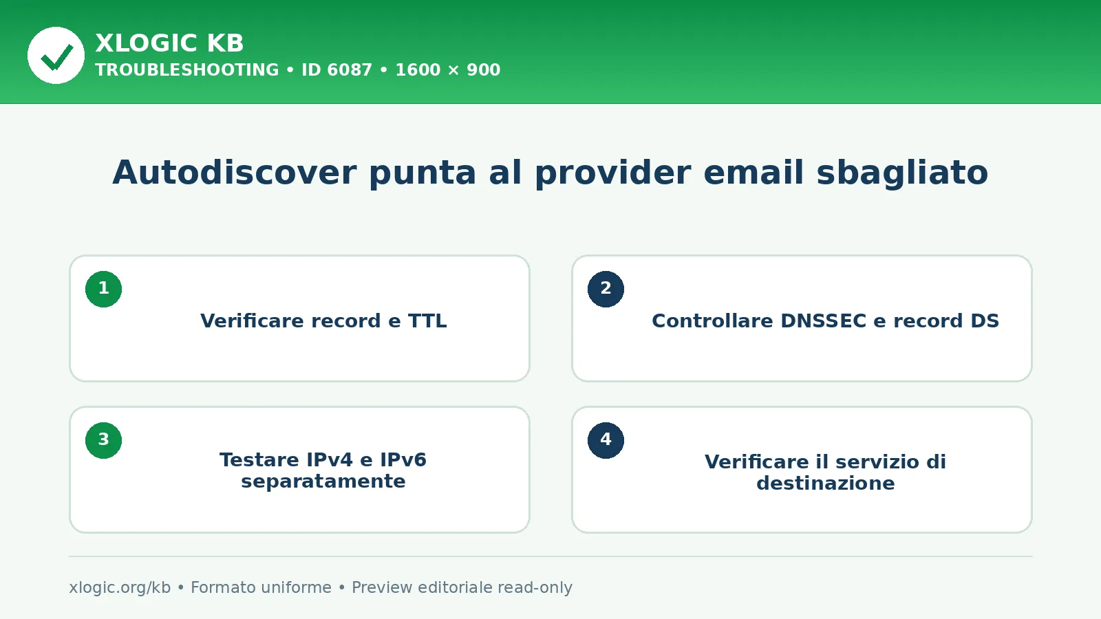 Autodiscover punta al provider email sbagliato: controlli e correzione