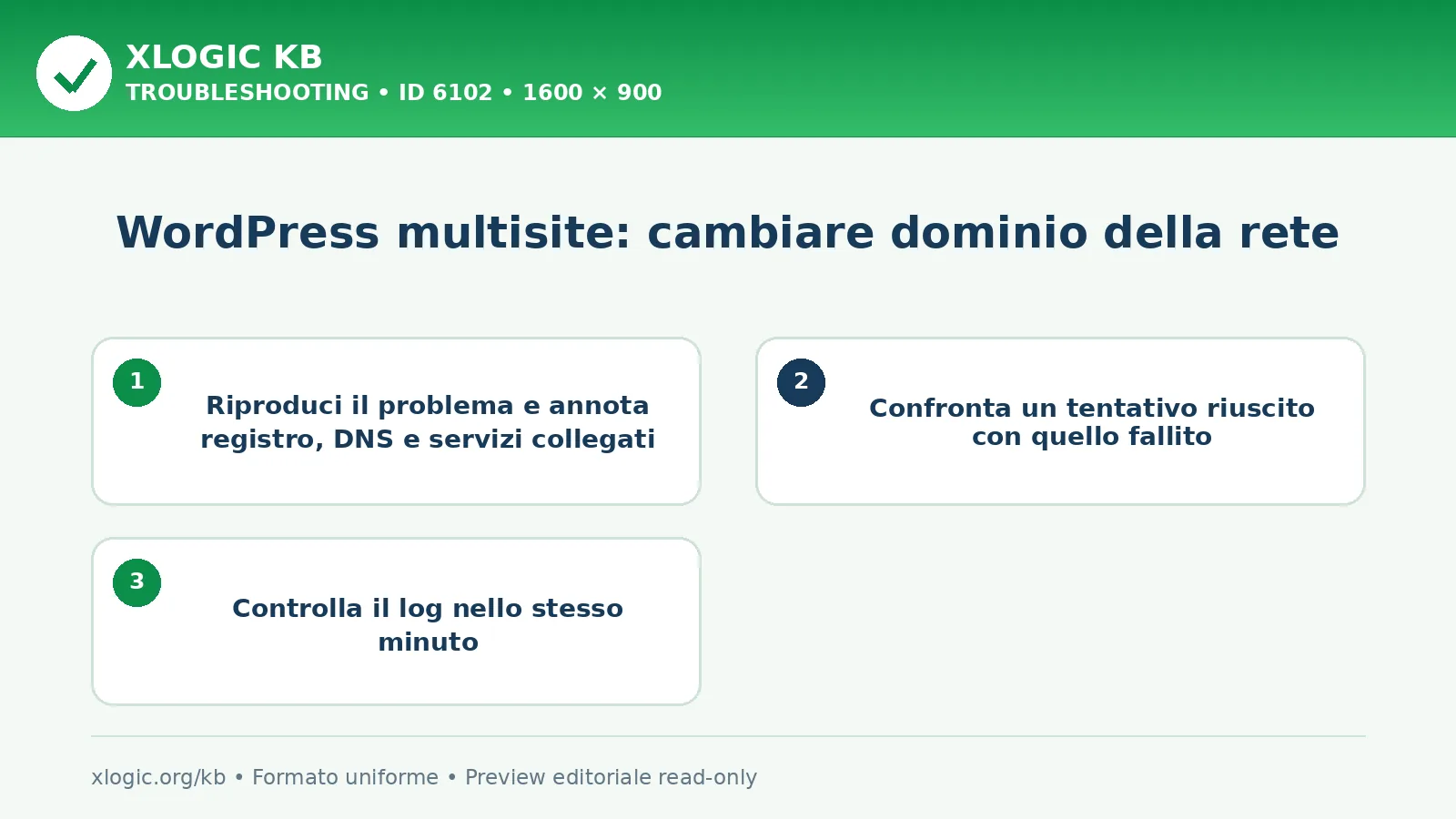 WordPress multisite: cambiare dominio della rete: controlli e correzione