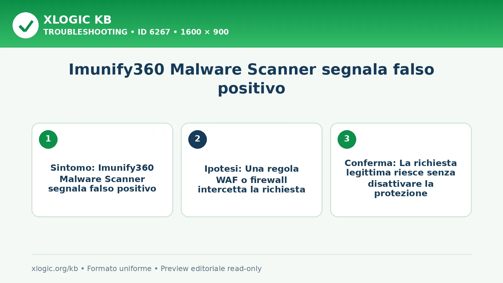 Imunify360 Malware Scanner segnala falso positivo