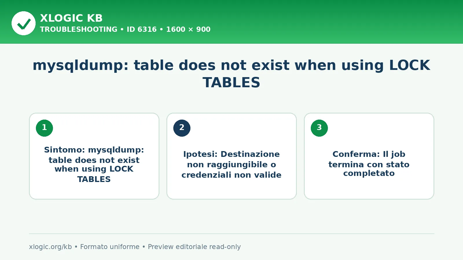 mysqldump: table does not exist when using LOCK TABLES