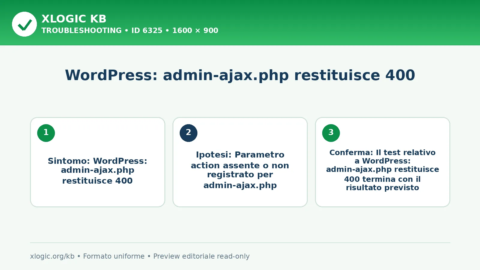 WordPress: admin-ajax.php restituisce 400