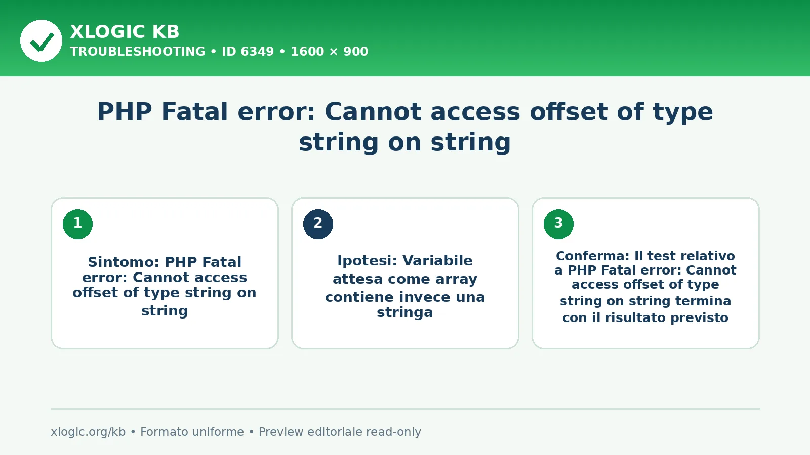 PHP Fatal error: Cannot access offset of type string on string